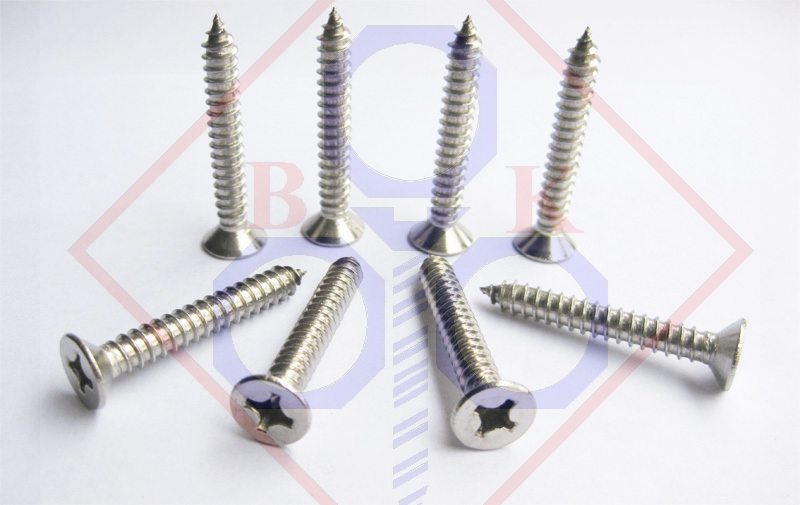 Vít gỗ inox đầu bằng