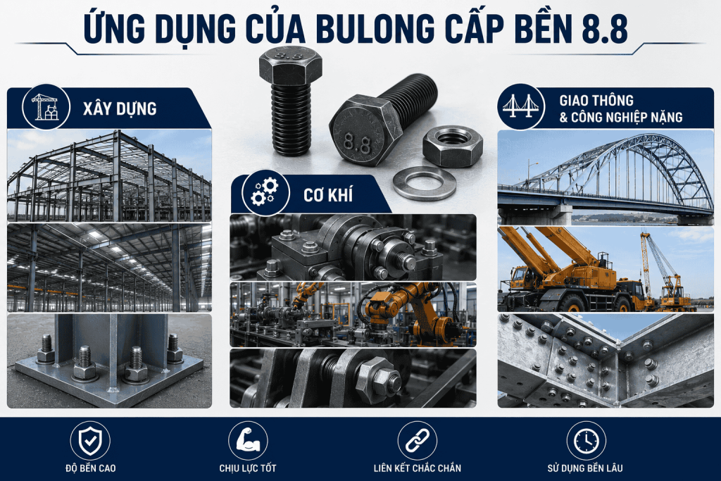Ứng Dụng Của Bulong Cấp Bền 8.8