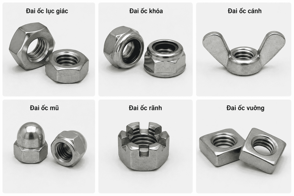 Các loại đai ốc phổ biến trong cơ khí
