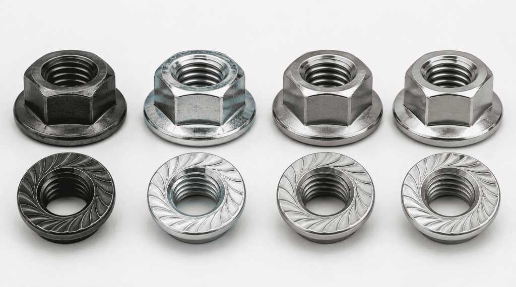 Các loại vật liệu đai ốc DIN 6923 phổ biến
