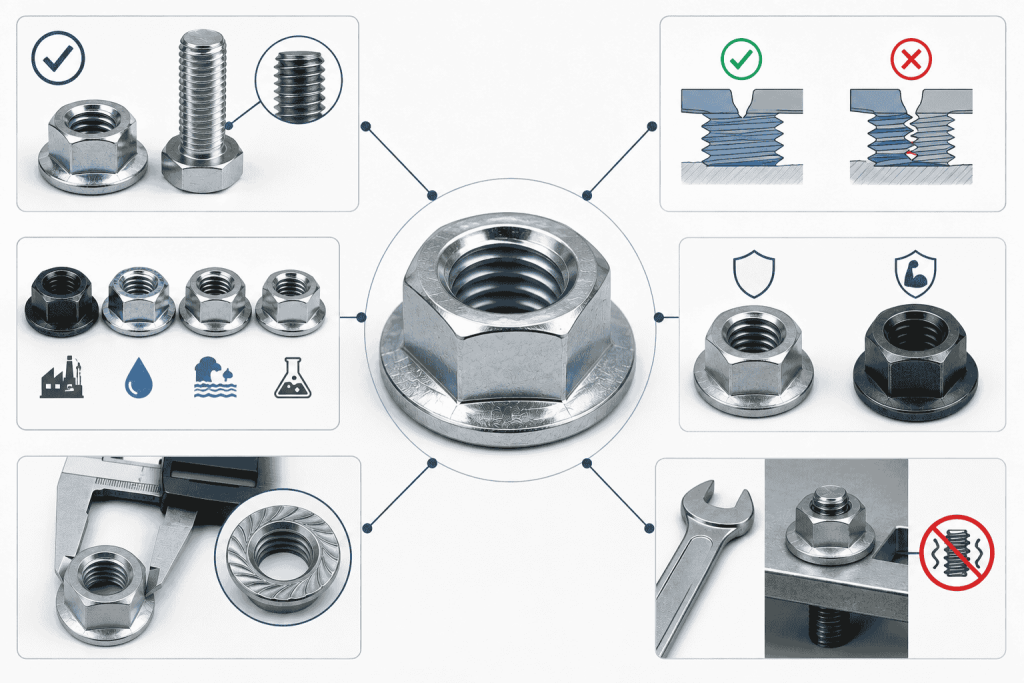 Cách chọn đai ốc DIN 6923 phù hợp