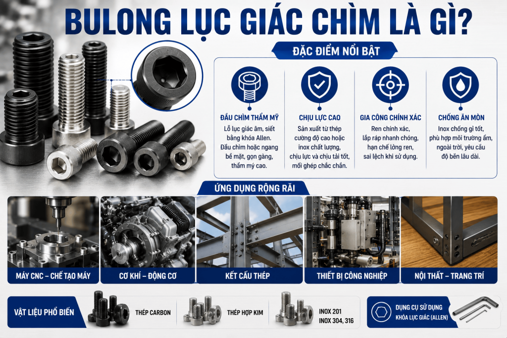 bulong lục giác chìm là gì