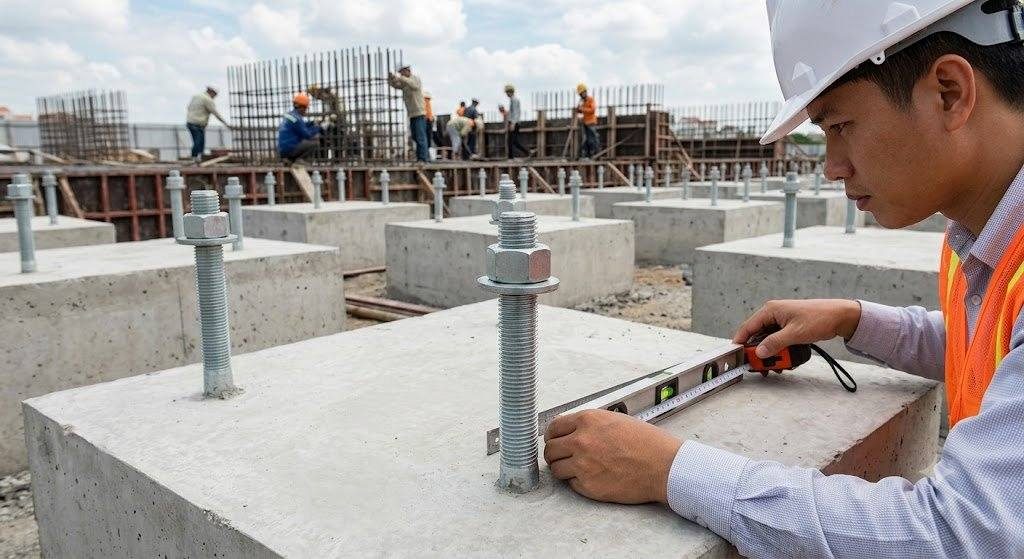 Lưu ý khi lắp đặt bulong neo ASTM F1554