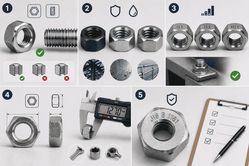 Lưu ý khi lựa chọn đai ốc theo JIS B 1181