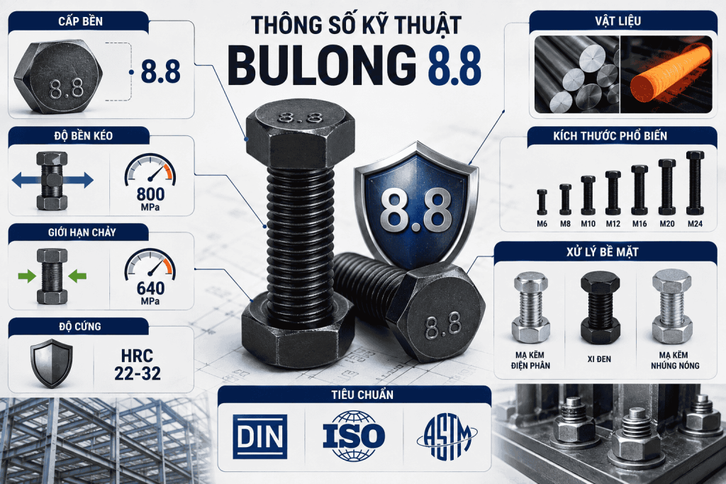 Thông Số Kỹ Thuật Của Bulong 8.8