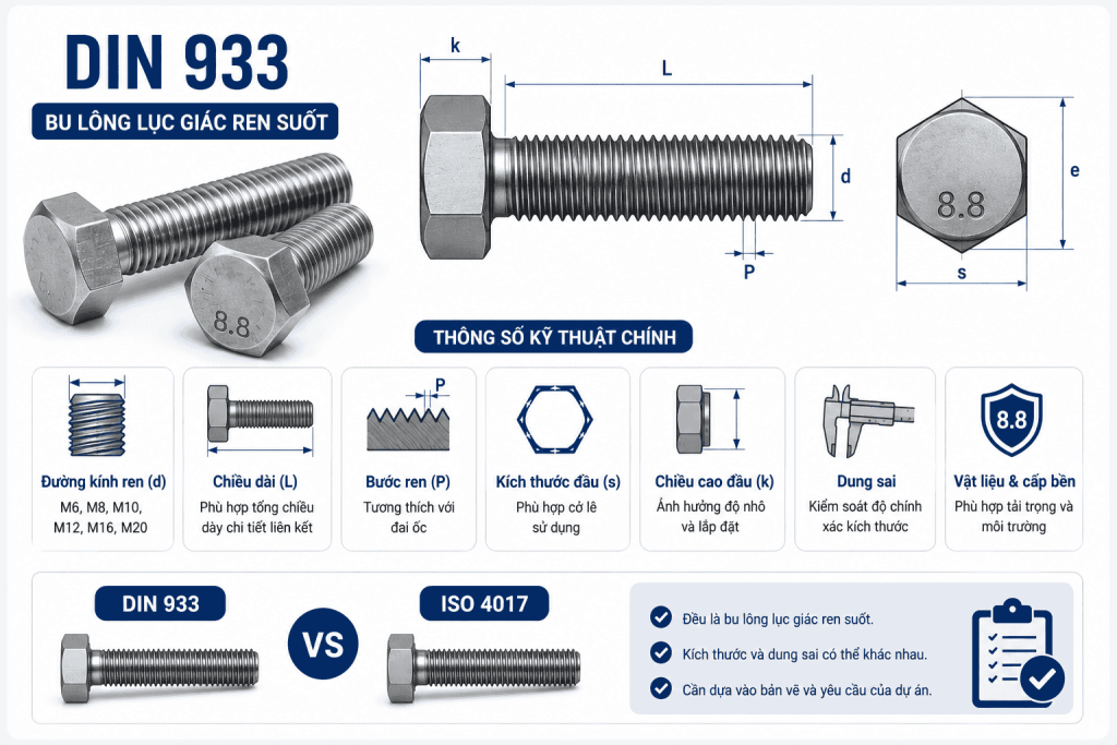 Tiêu chuẩn kỹ thuật DIN 933