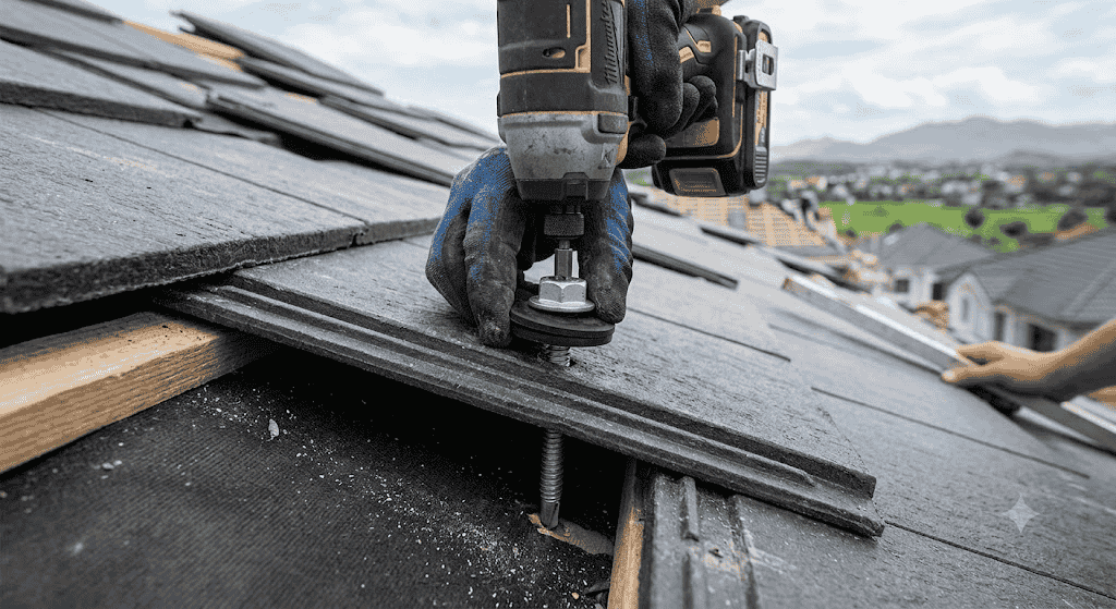Cách bắn vít ngói chống dột và xử lý vị trí xuyên mái