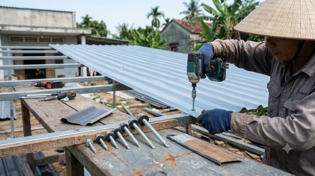 Cách chọn chiều dài vít bắn tôn phù hợp