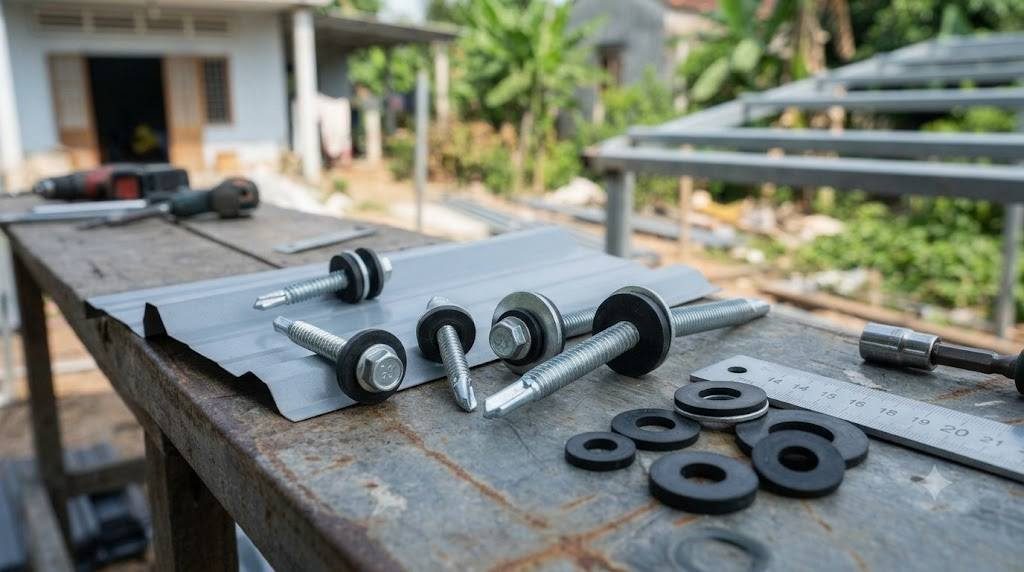 Cách chọn vít bắn tôn có gioăng chống dột