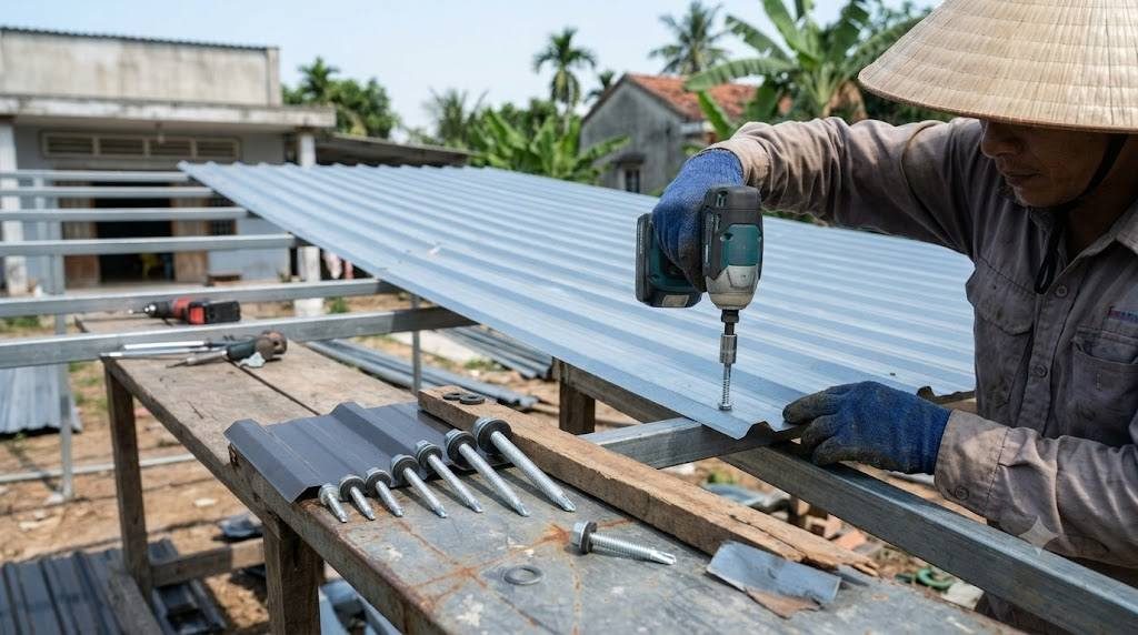 Cách bắn vít tôn đúng kỹ thuật là gì
