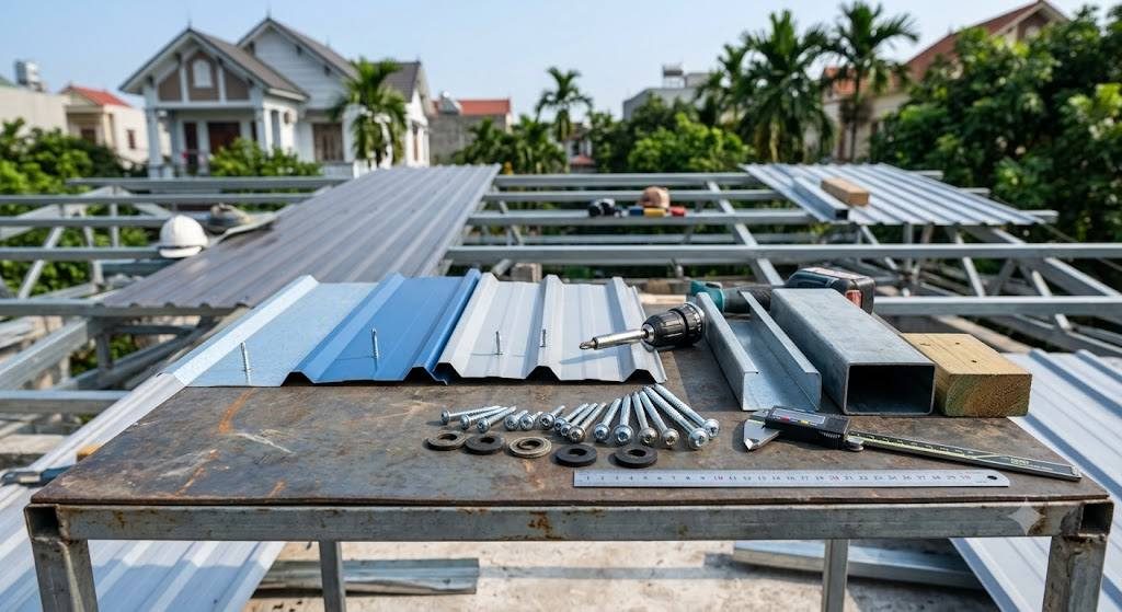 Cách lắp vít bắn tôn chống dột đúng kỹ thuật